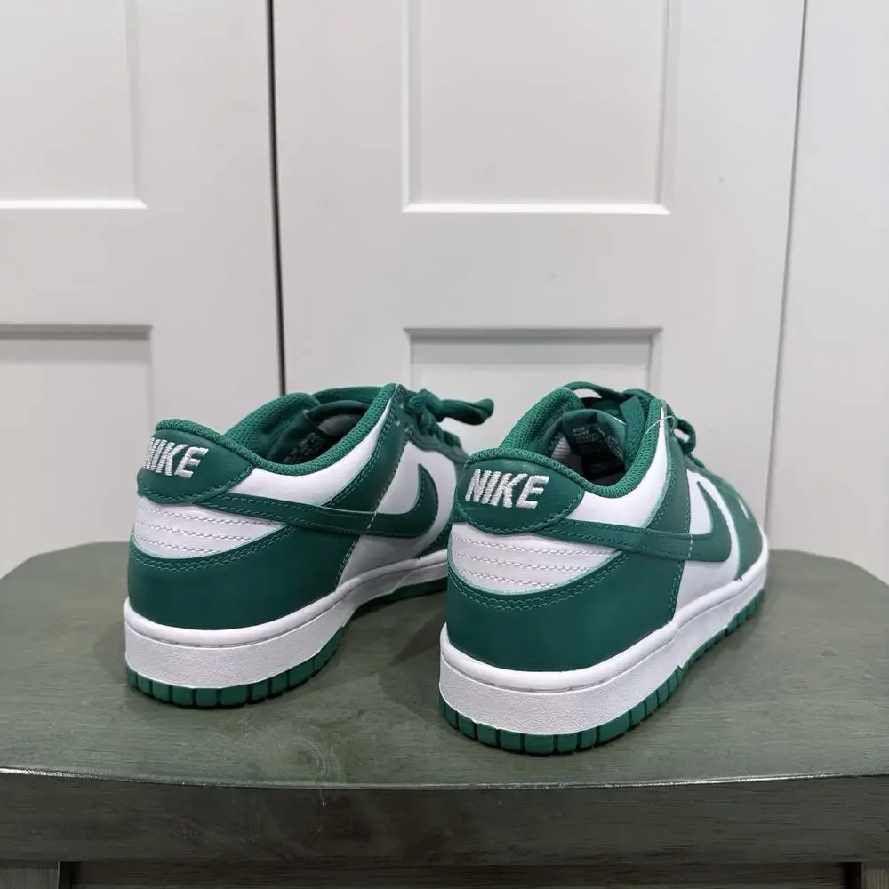 Nike Kids Green and White Low Top Sneakers